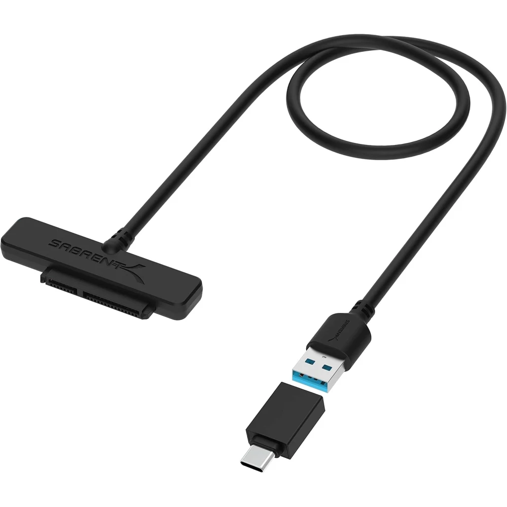 SABRENT USB 3.1 (Type A) to SSD / 2.5 Inch SATA Hard Drive Adapter [Optimized for SSD, Support UASP SATA III] (EC-SS31)